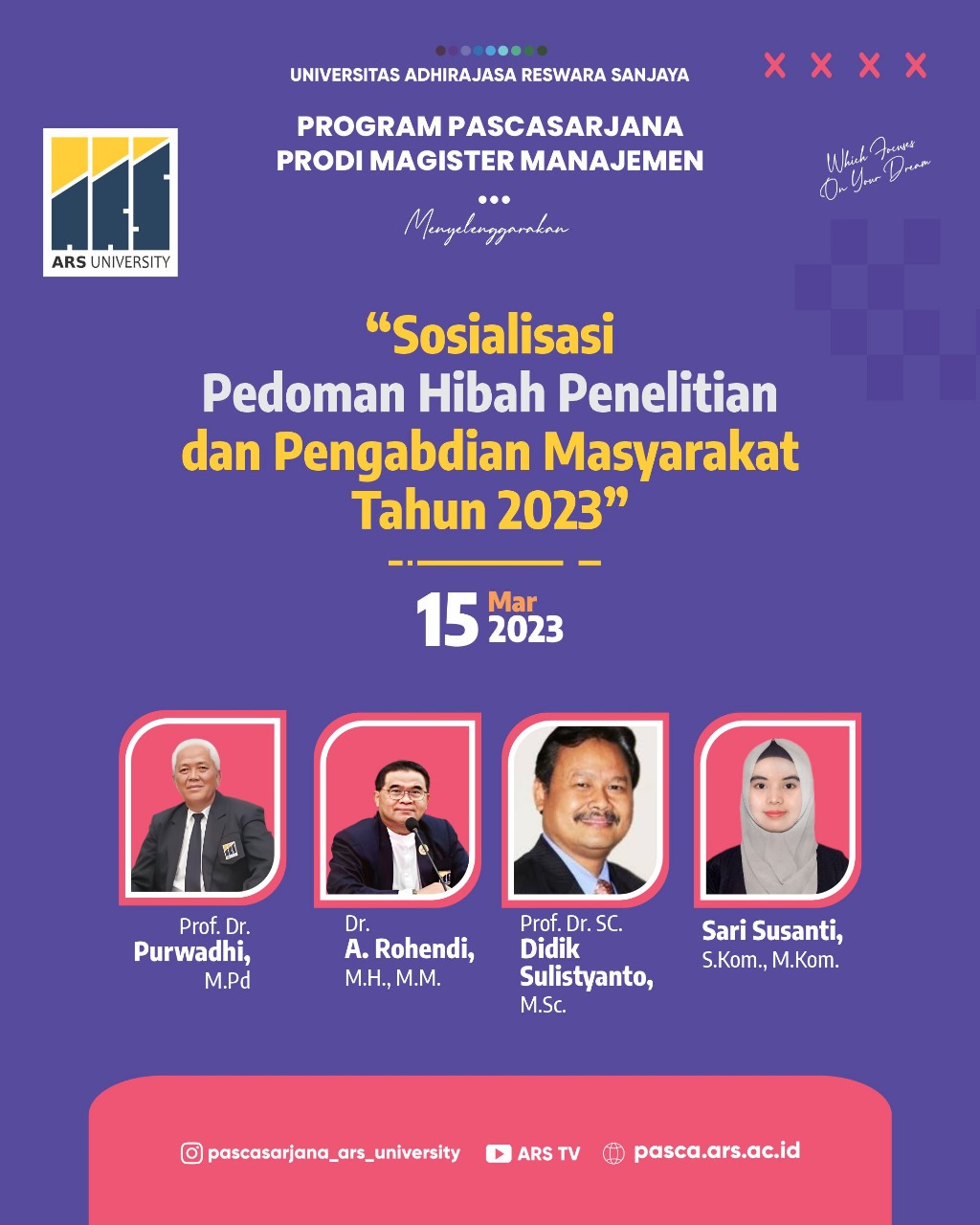 Webinar Sosialisasi Pedoman Hibah Penelitian dan Pengabdian Masyarakat Tahun 2023