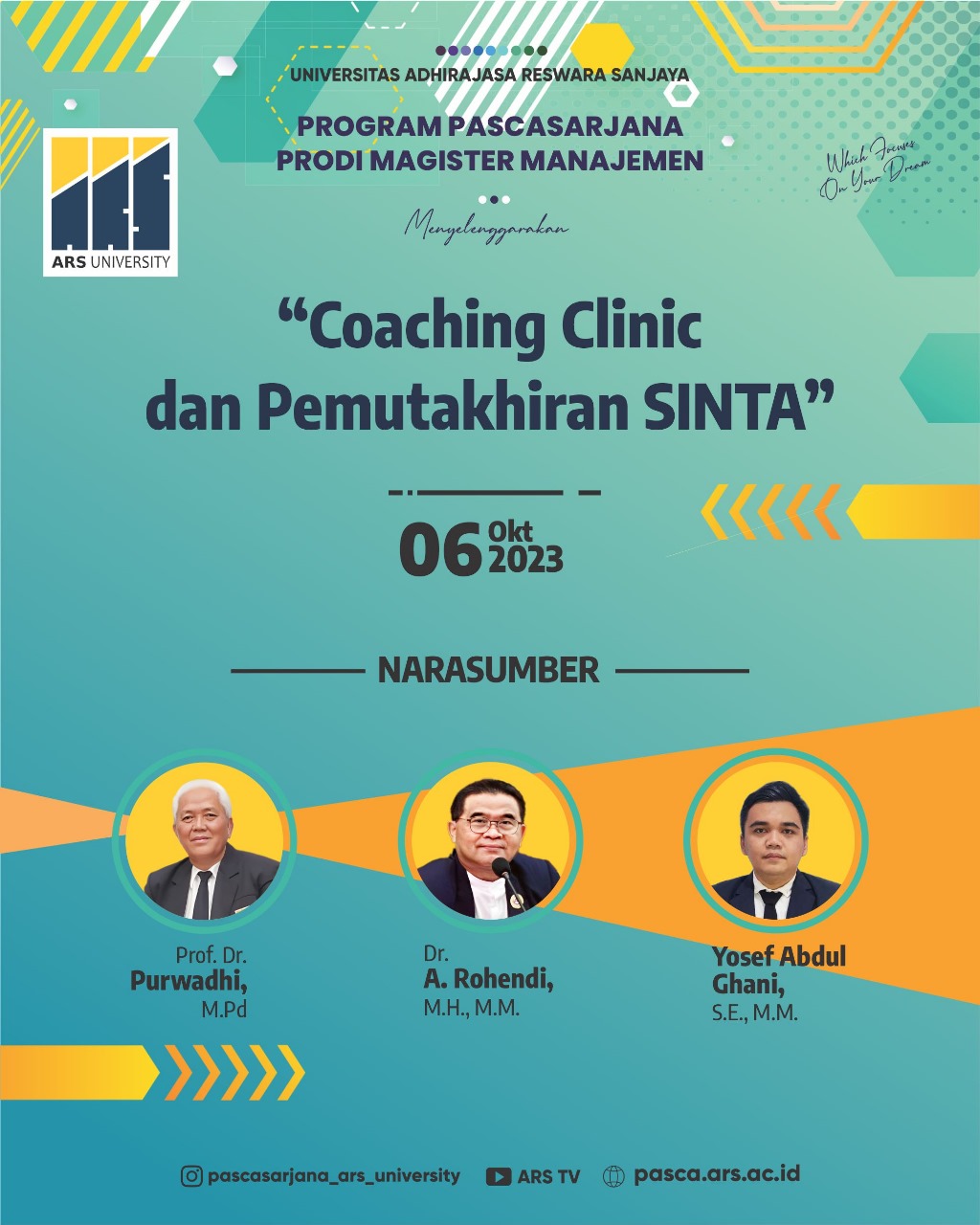 Webinar Coaching Clinic dan Pemutakhiran SINTA