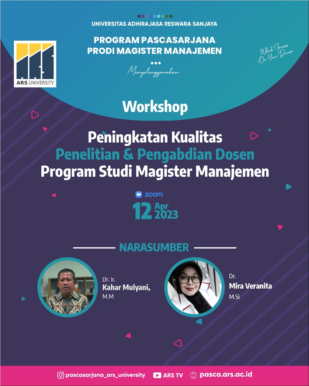 Workshop Peningkatan Kualitas Penelitian dan Pengabdian Dosen Program Studi Magister Manajemen 